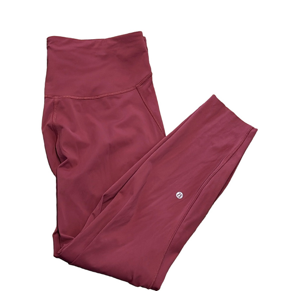 Lululemon Red Mauve Base Pace High-Rise Running Tight / Legging | Size 14, 25” - Picture 6 of 7